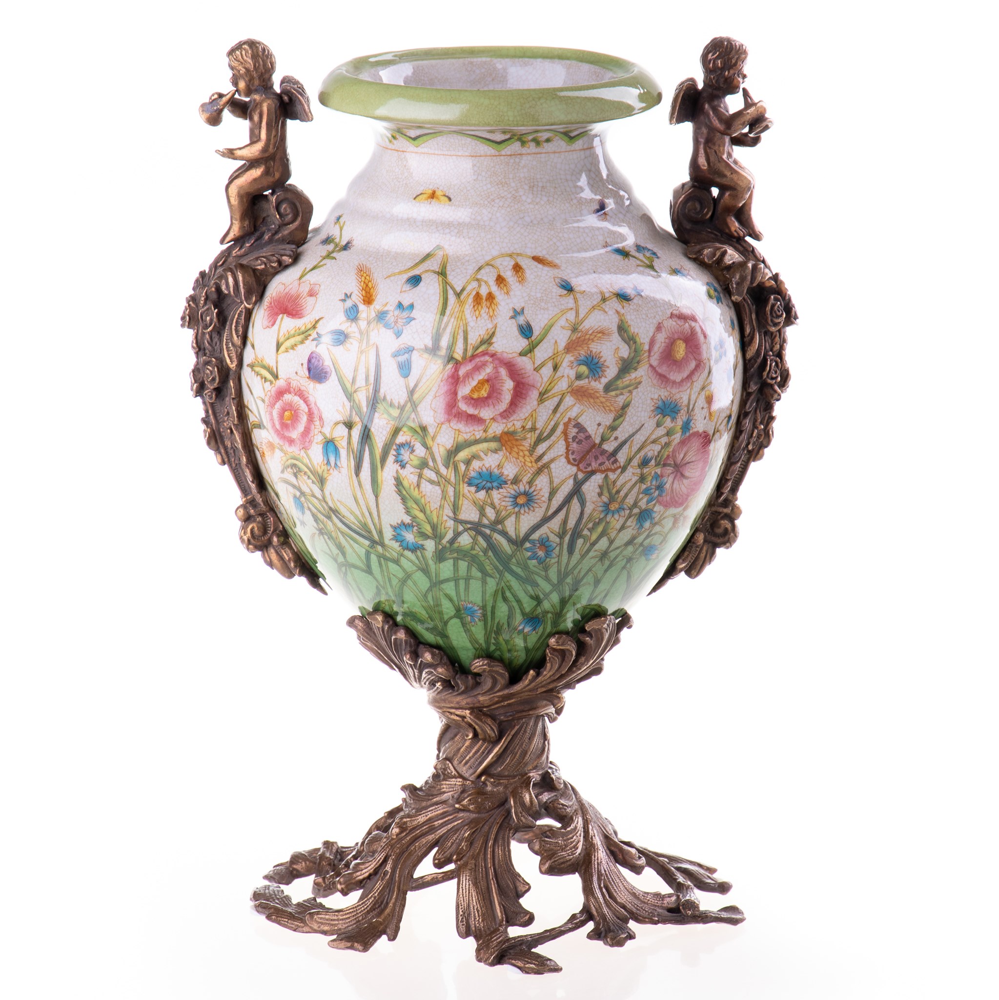 Kép a Porcelán-bronz váza angyalokkal