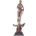 Léda hattyúval bronz szobor képe