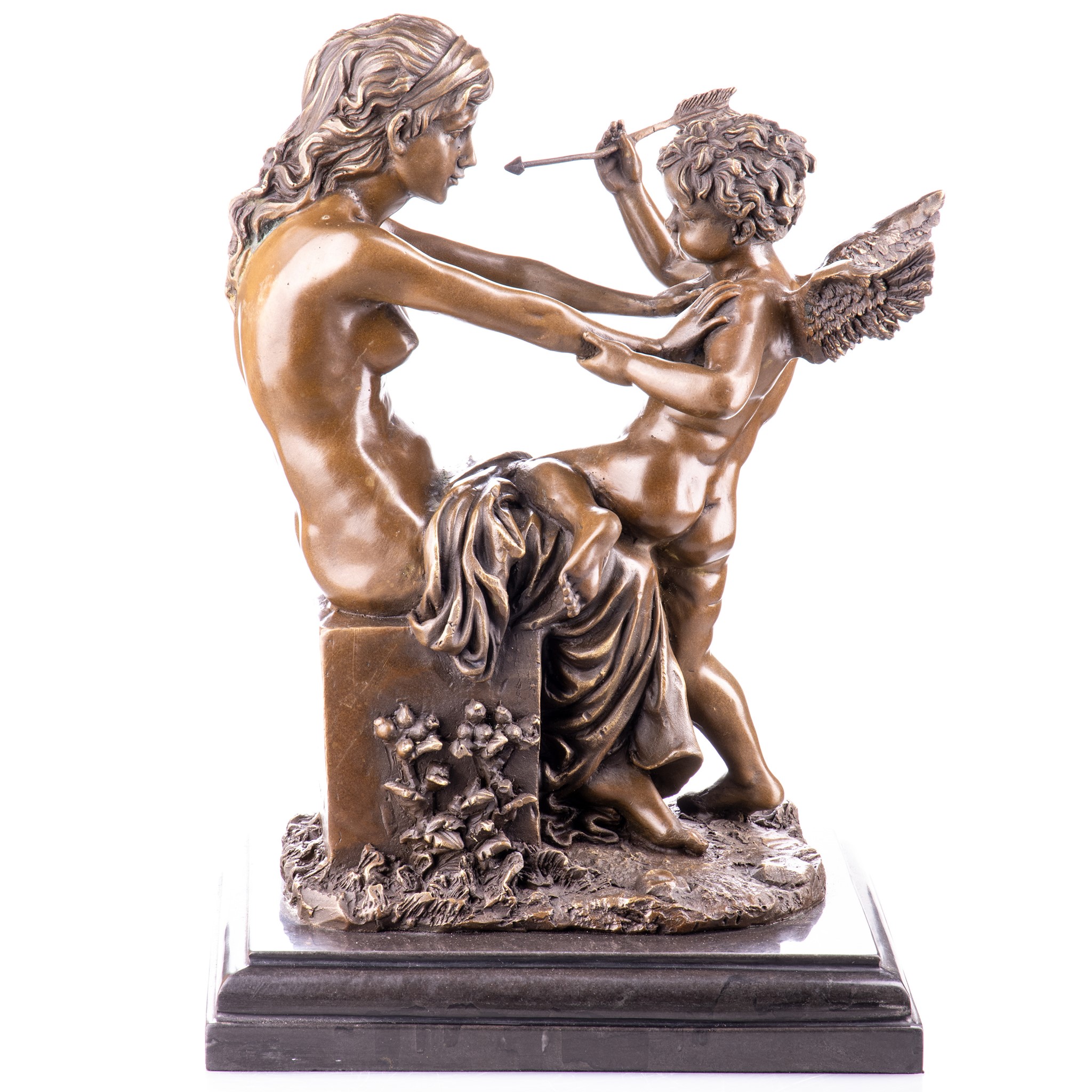 Kép a Aphrodité és Ámor - bronz szobor 