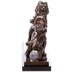 Harcoló oroszlánok - bronz szobor márványtalpon képe