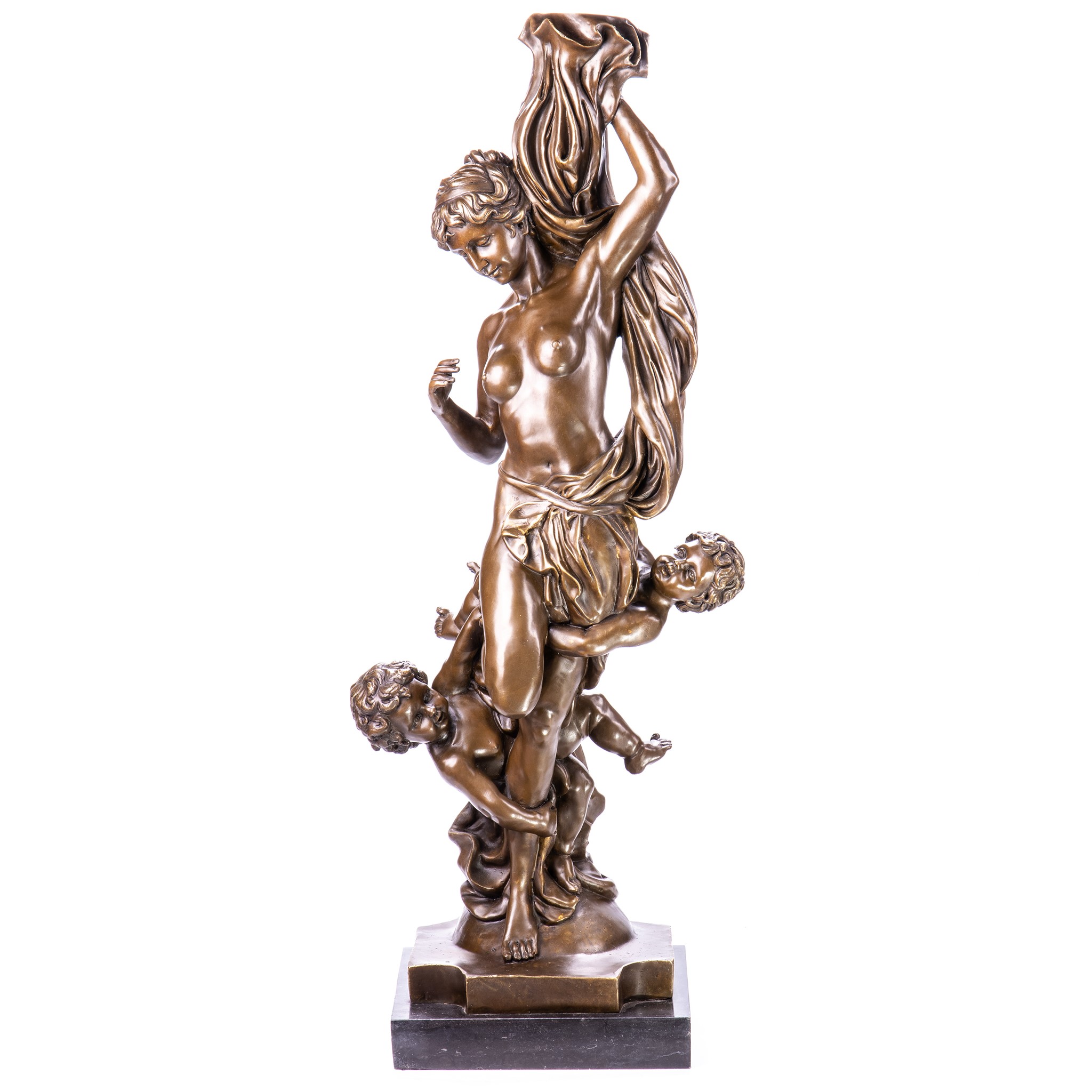Kép a Női akt gyermekekkel - bronz szobor (gyertyatartó)