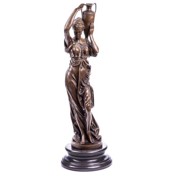 Nő amfórával - bronz szobor képe