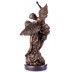 Ámor és Psziché - bronz szobor márványtalpon képe