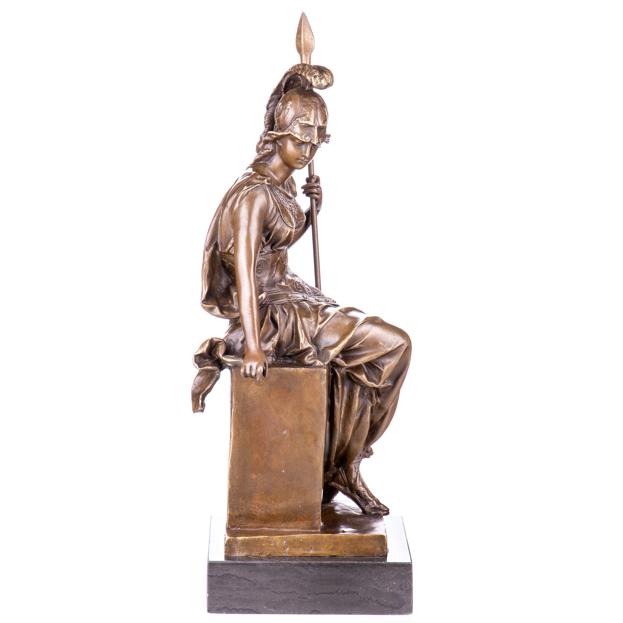 Kép a Görög istennő dárdával - bronz szobor
