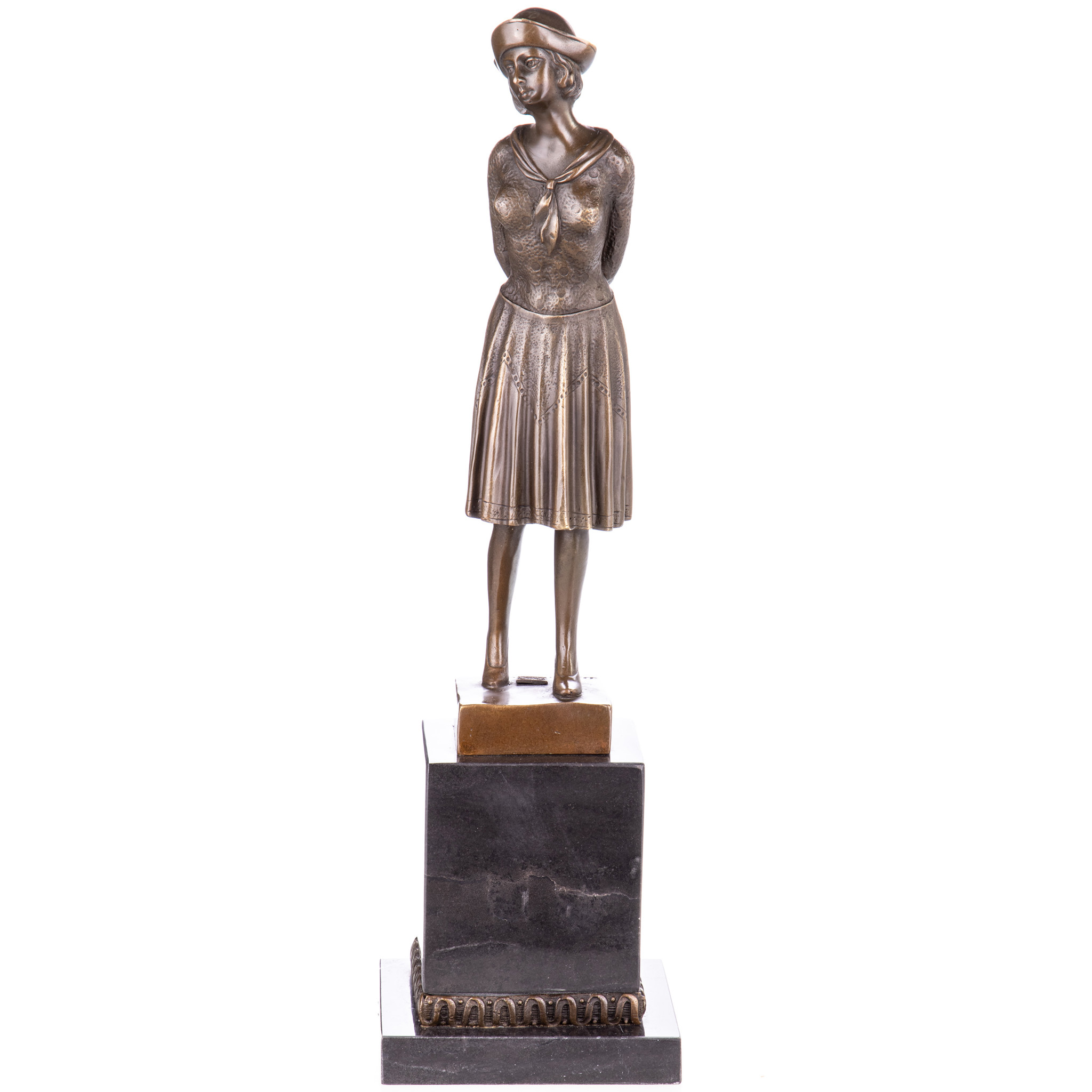 Kép a Lány - bronz szobor, Art Deko
