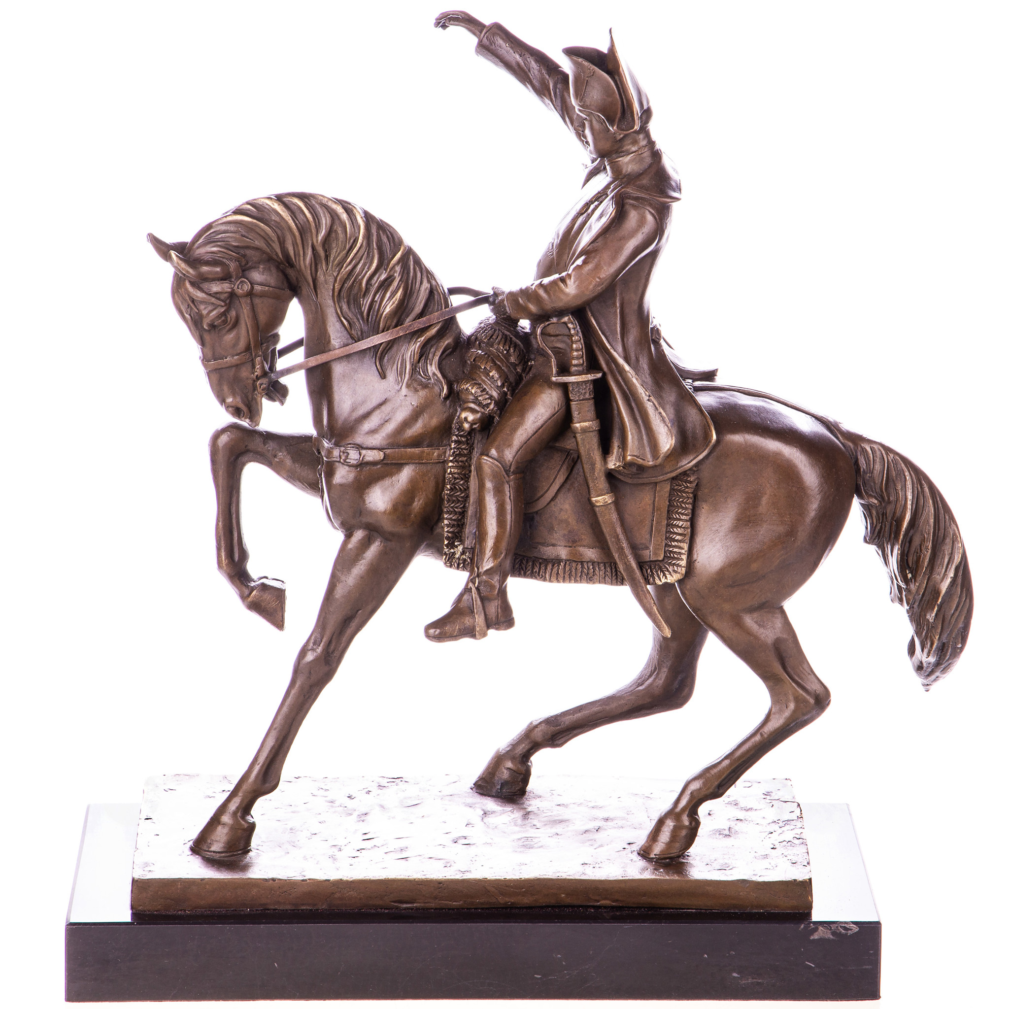 Kép a Napoleon lovon - bronz szobor