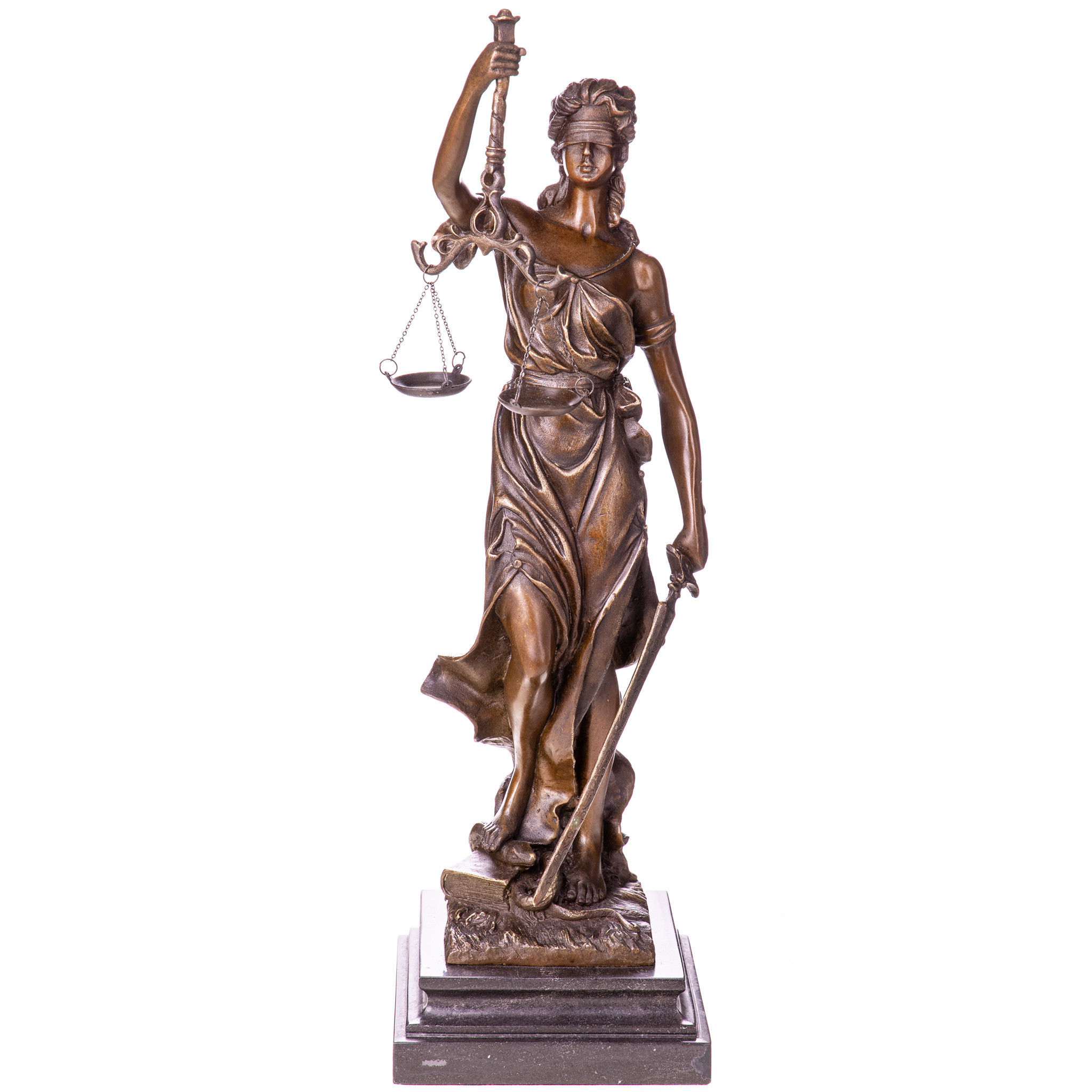Kép a Justitia - bronz szobor márványtalpon