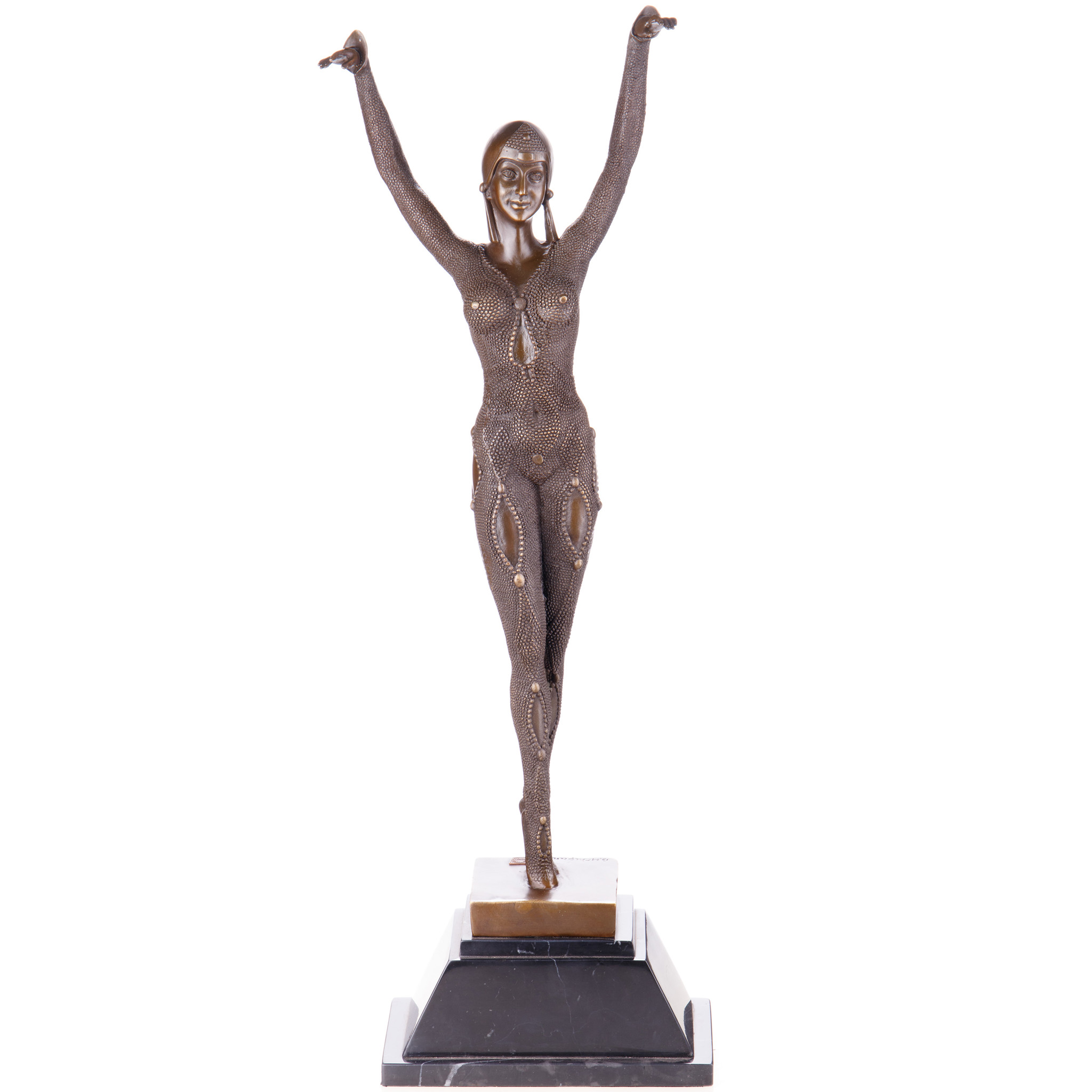 Táncosnő - bronz szobor, Art Deco