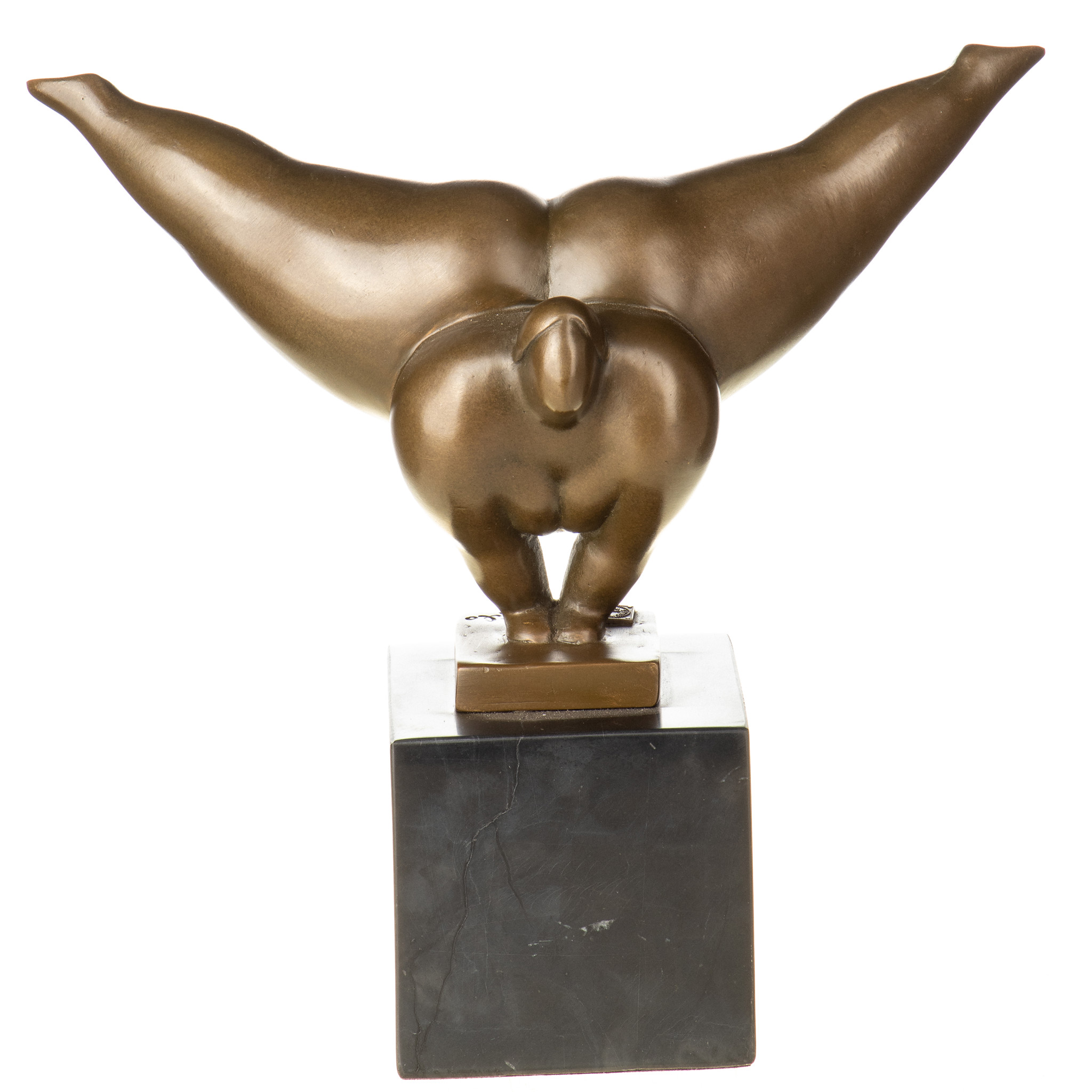 Modern női akt - bronz szobor márványtalpon