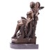 Vénusz trónon Cupidóval - mitológiai bronz szobor képe
