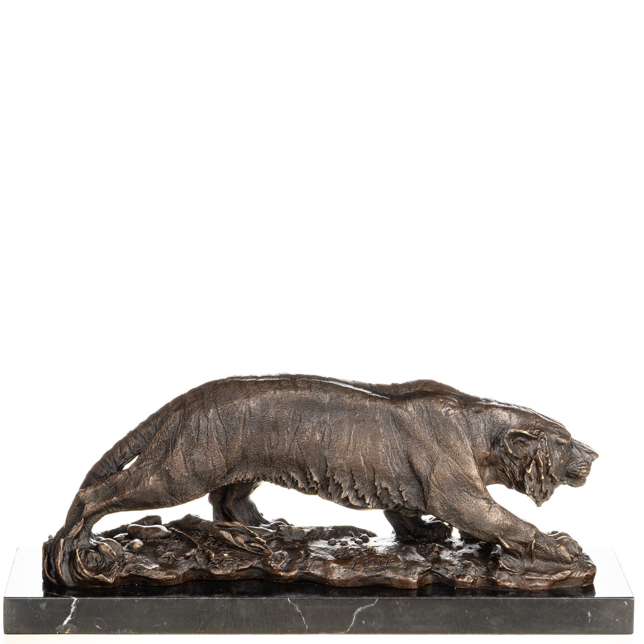 Tigris - bronz szobor márványtalpon